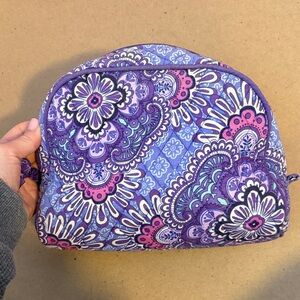 Vera Bradley Purple Paisley Quilted Cosmetic Bag